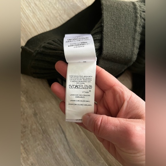 Ralph Lauren RLX Women’s Merino Wool Wide-Leg Ribbed Sweater Pant Green - Medium - Picture 6 of 8